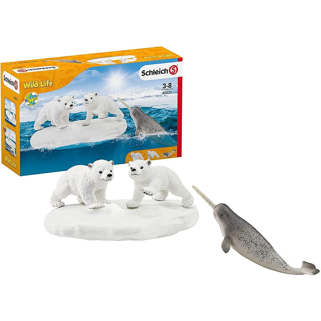 Schleich Cuccioli Di Orso E Narvalo Nei Ghiacci Wild Life 3 Schleich Cuccioli Di Orso E Narvalo Nei Ghiacci Wild Life
